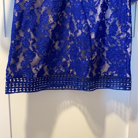 Eliza J dress, royal blue with cream lining. Beautiful lace detail - Picture 5 of 5